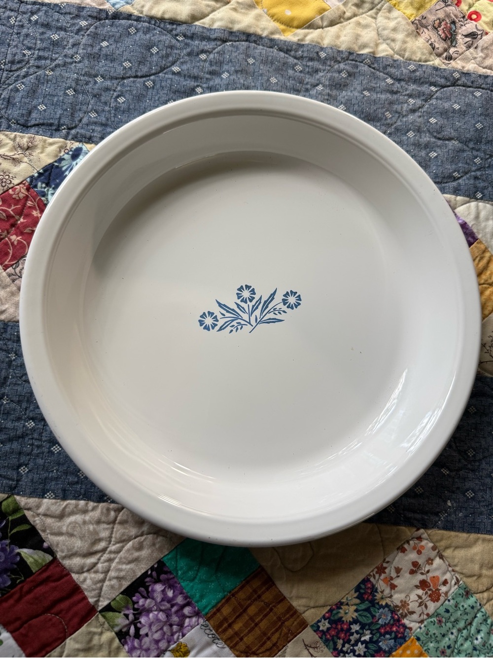 Vintage Corning Ware Blue Cornflower P-309 9” Pie Plate USA
